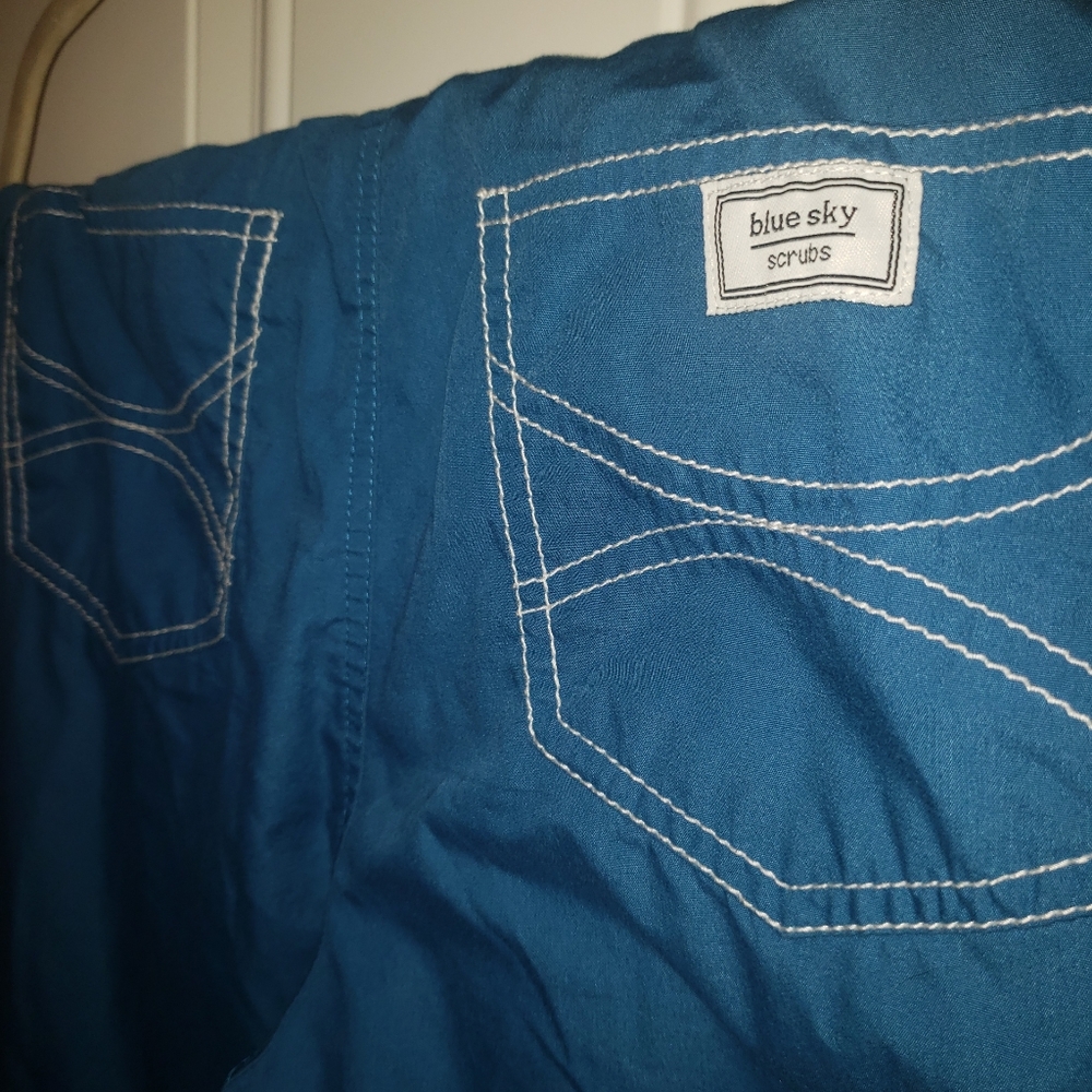Blue sky scrub bottoms